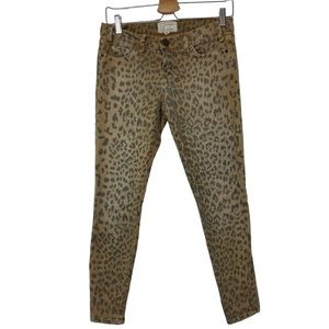 CURRENT/ELLIOTT The Stiletto camel leopard skinny jeans 26